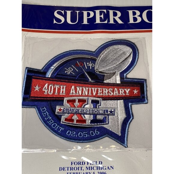 NFL Super Bowl XL Logo Willabee & Ward Patch Stat Card Pittsburgh Steelers - Picture 2 of 4